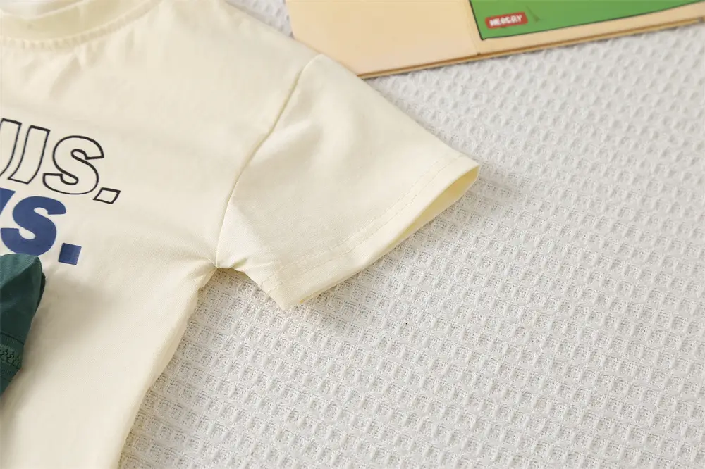 Boys Summer 2-5Yr English Pocket T-Shirt Shorts Set — feature 9