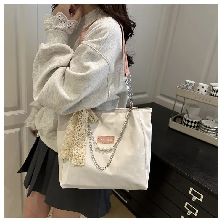 Women's White Lace Shoulder Tote Bag 2025 — feature 24