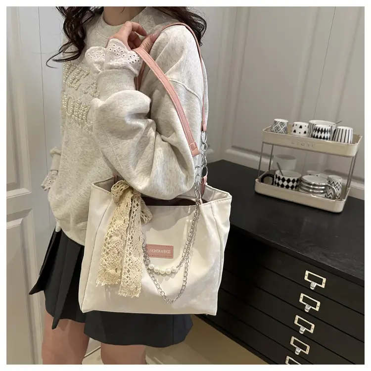 Women's White Lace Shoulder Tote Bag 2025 — feature 25