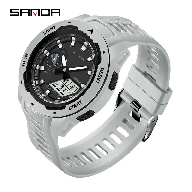 Sanda Black Luminous Electronic Watch for Men