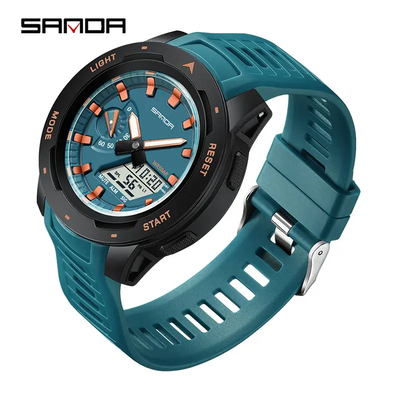 Sanda Black Luminous Electronic Watch for Men