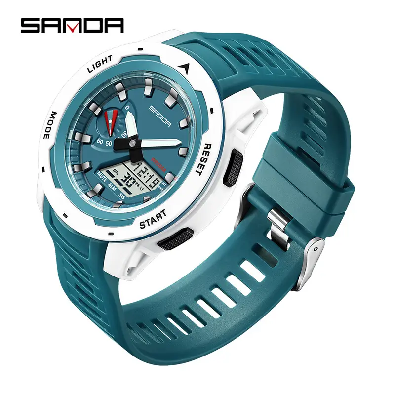 Sanda Black Luminous Electronic Watch for Men