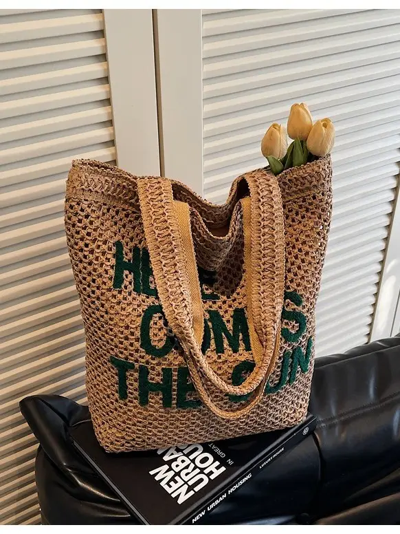 Women Crossbody Straw Bag Spring Summer 2026