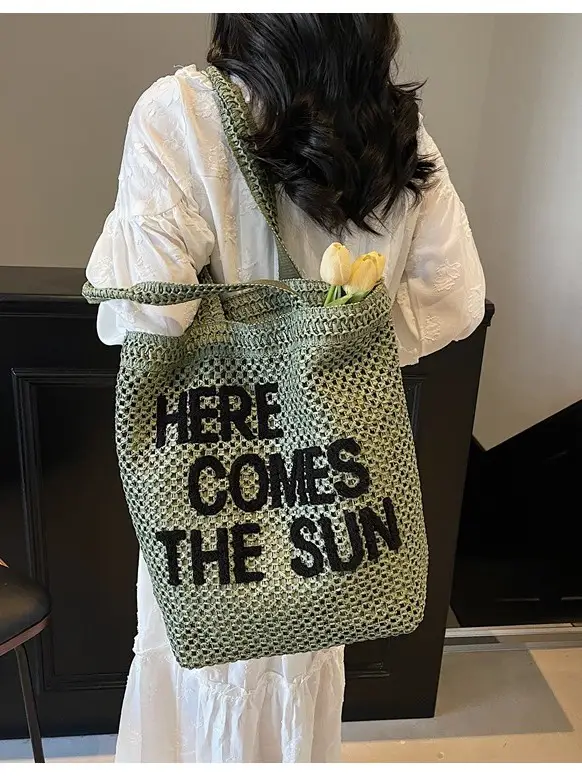 Women Crossbody Straw Bag Spring Summer 2026