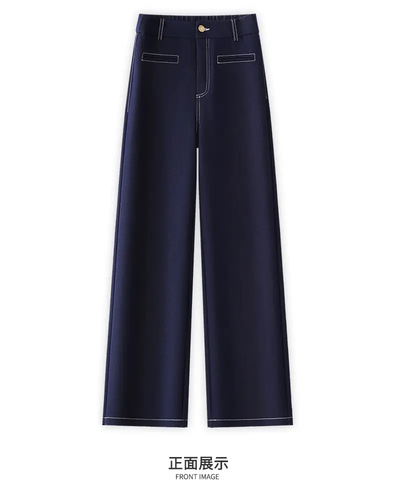 Dark Blue Slimming Long Pants for Women Spring 2026 — feature 12