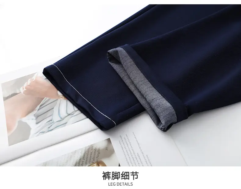 Dark Blue Slimming Long Pants for Women Spring 2026 — feature 20