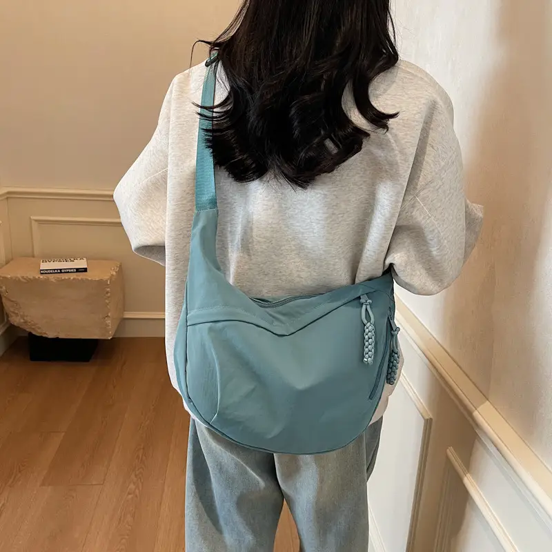 Women's Beige Crossbody Bag with Chain Strap Large Capacity