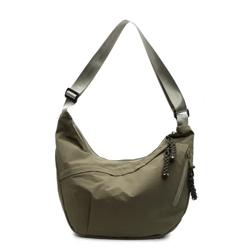 Women's Beige Crossbody Bag with Chain Strap Large Capacity