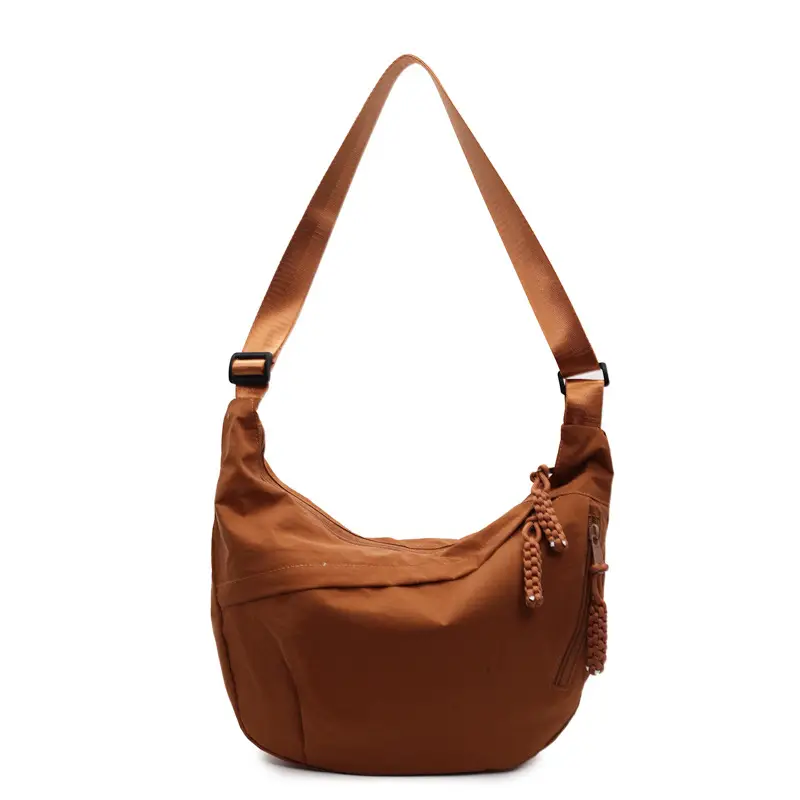 Women's Beige Crossbody Bag with Chain Strap Large Capacity