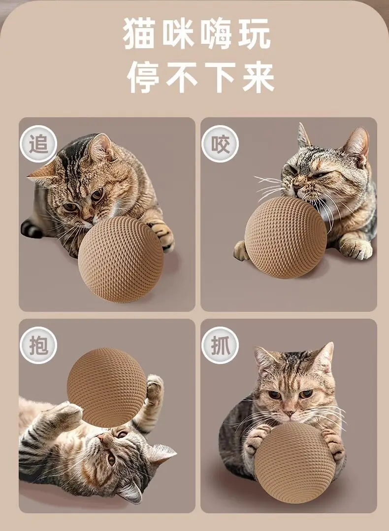 Cat Toy Sisal Ball Super Large Self-hi Soothing Artifact Fun Cat Stick Grinding Teeth Bite Resistant Voice Ball Cat Supplies Complete Book — feature 7