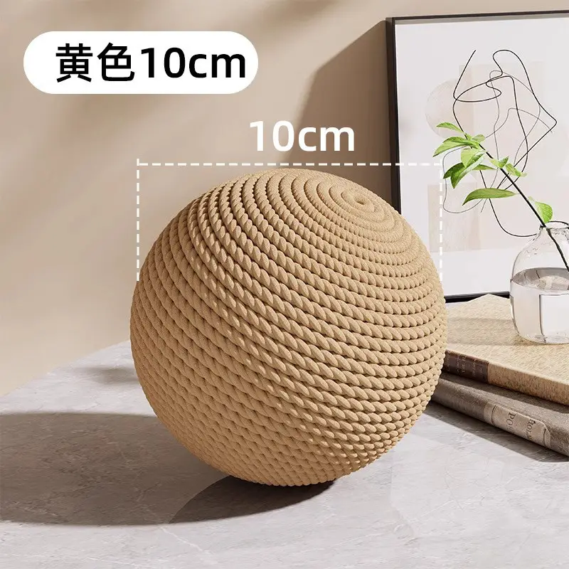 Cat Toy Sisal Ball Super Large Self-hi Soothing Artifact Fun Cat Stick Grinding Teeth Bite Resistant Voice Ball Cat Supplies Complete Book