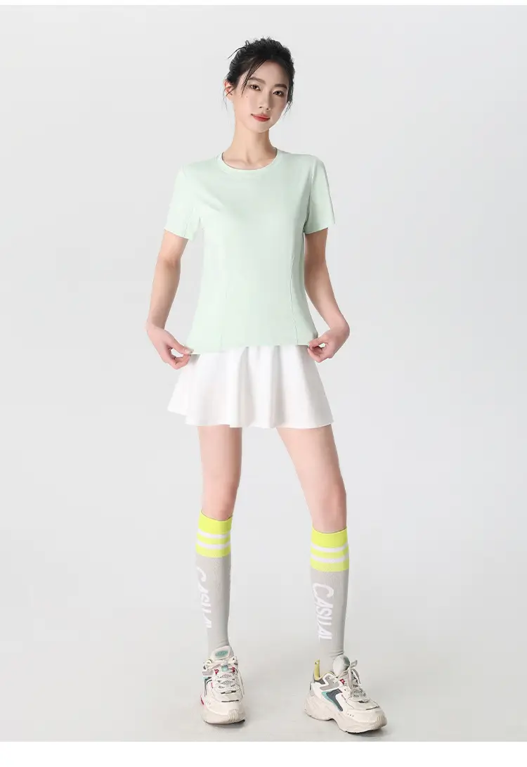 Crewneck Quick-drying Sports Short-sleeved T-shirt Women's Sunscreen Cool 2025 New Early Spring and Summer Loose Breathable Slim Top — feature 26