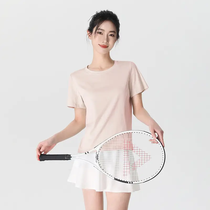 Crewneck Quick-drying Sports Short-sleeved T-shirt Women's Sunscreen Cool 2025 New Early Spring and Summer Loose Breathable Slim Top