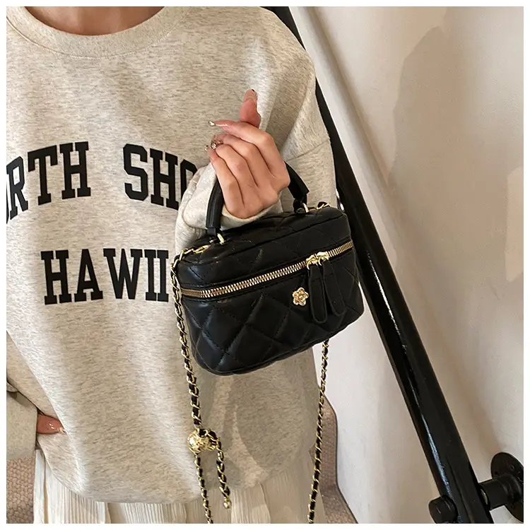 Black Quilted Chain Handbag for Women 2025 Spring — feature 20