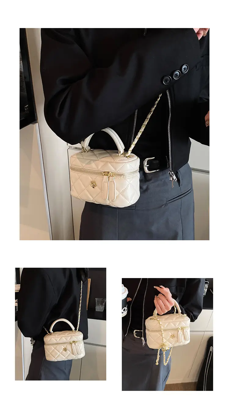 Black Quilted Chain Handbag for Women 2025 Spring — feature 6