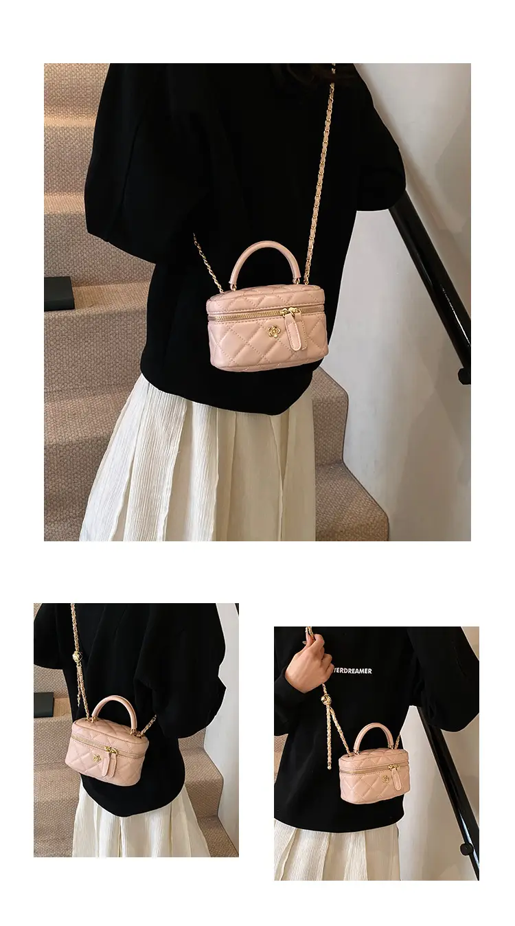 Black Quilted Chain Handbag for Women 2025 Spring — feature 8