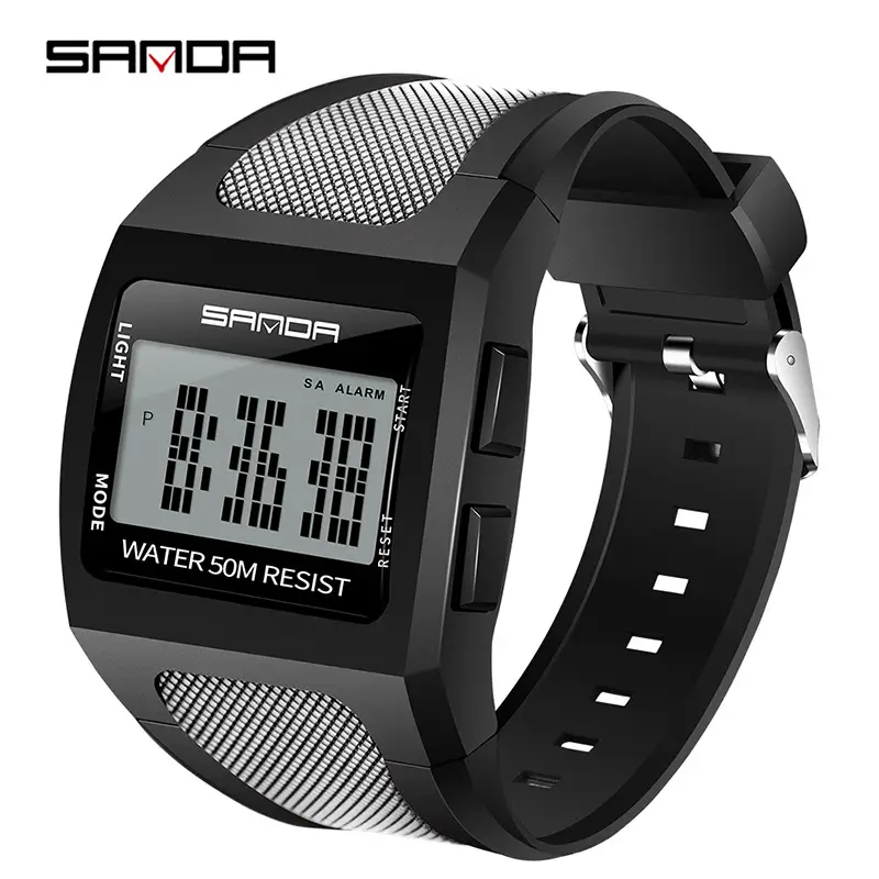 Sanda Waterproof Digital Watch for Men Large Dial - Image 2