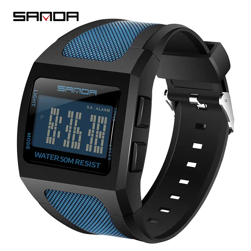 Sanda Waterproof Digital Watch for Men Large Dial - Image 3