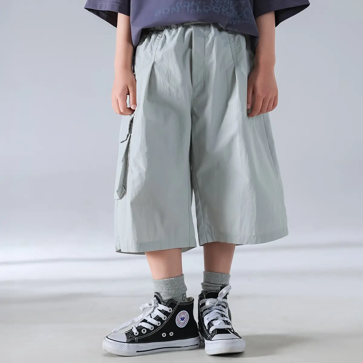 Boys Korean Print Short Sleeve T-Shirt White 2025 - Image 2