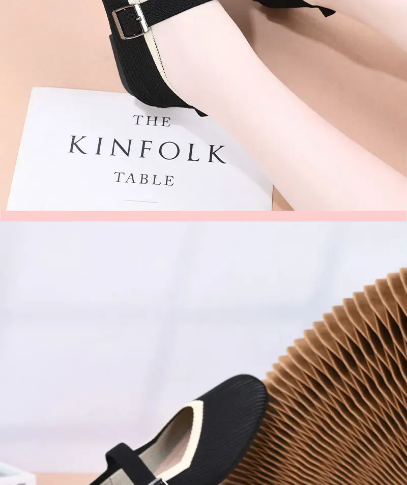 Cross-Border Large Size Popular Women's Breathable Mesh Square Toe Casual Shoes Soft Lightweight Breathable Inner Mother's Shoes — feature 11