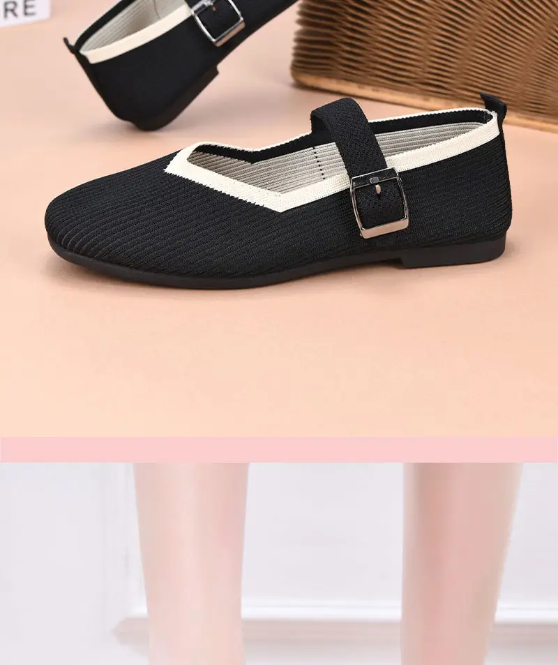 Cross-Border Large Size Popular Women's Breathable Mesh Square Toe Casual Shoes Soft Lightweight Breathable Inner Mother's Shoes — feature 12