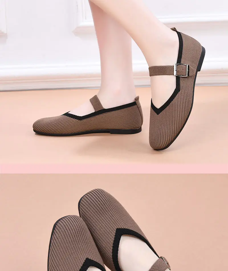 Cross-Border Large Size Popular Women's Breathable Mesh Square Toe Casual Shoes Soft Lightweight Breathable Inner Mother's Shoes — feature 14