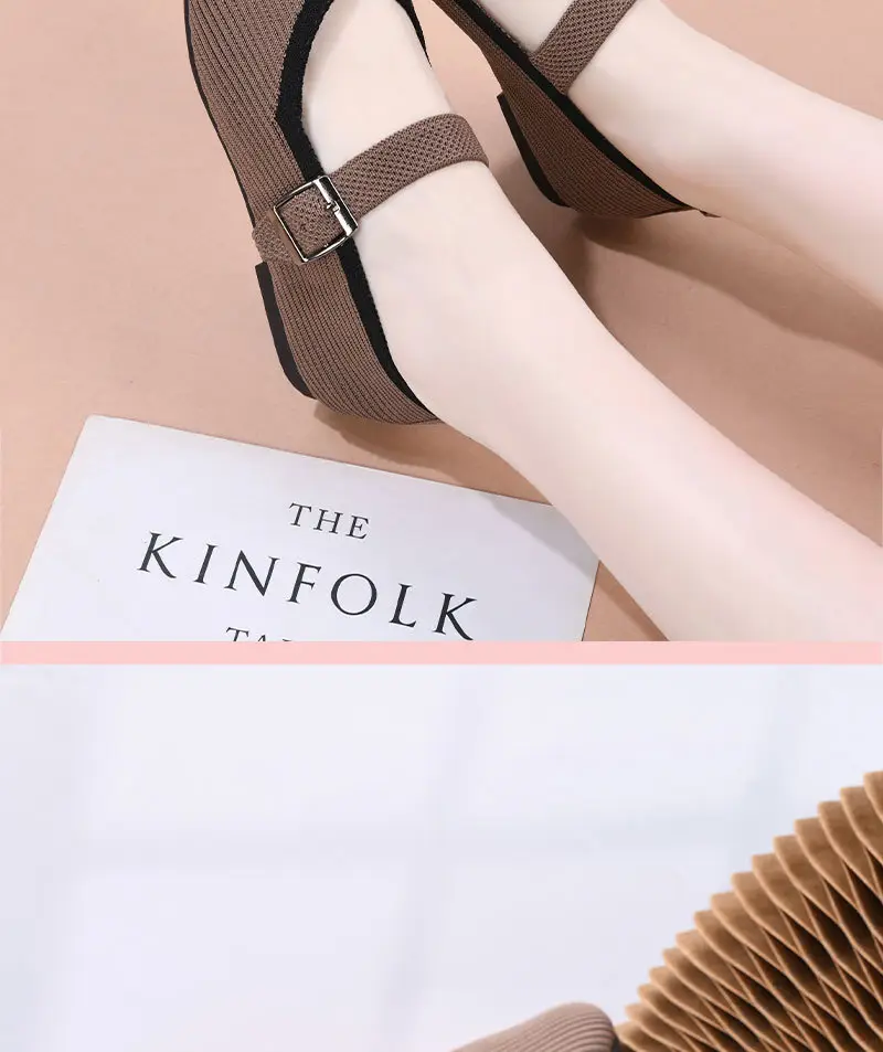 Cross-Border Large Size Popular Women's Breathable Mesh Square Toe Casual Shoes Soft Lightweight Breathable Inner Mother's Shoes — feature 15