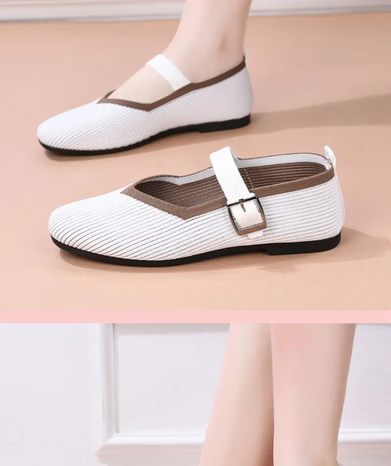 Cross-Border Large Size Popular Women's Breathable Mesh Square Toe Casual Shoes Soft Lightweight Breathable Inner Mother's Shoes — feature 17