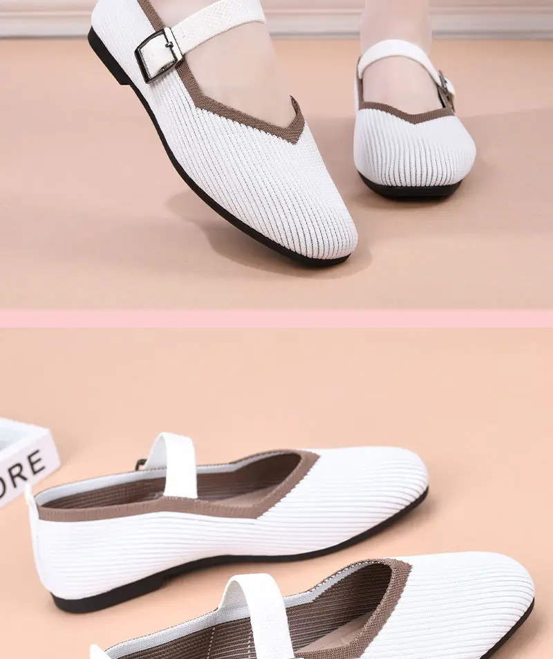 Cross-Border Large Size Popular Women's Breathable Mesh Square Toe Casual Shoes Soft Lightweight Breathable Inner Mother's Shoes — feature 19