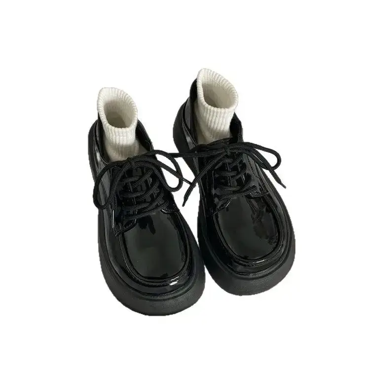 Mary Jane small leather shoes women's 2025 spring new muffin thick bottom increased Japanese British style jk big head single-layer shoes