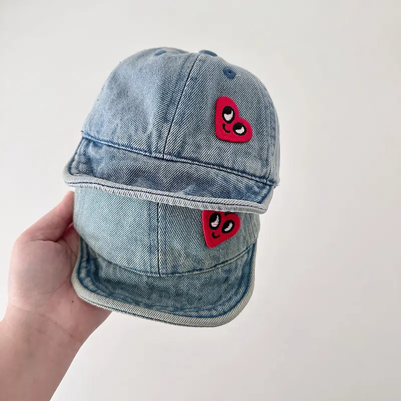 Baby Denim Wash Cap Heart Eyes 2025 Spring — feature 3