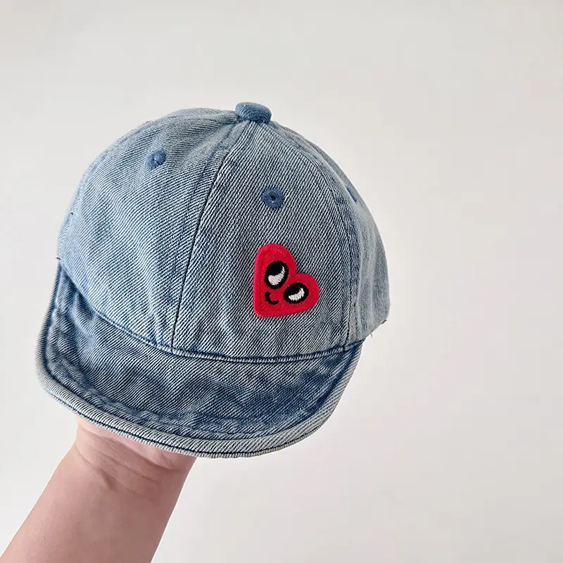 Baby Denim Wash Cap Heart Eyes 2025 Spring — feature 4
