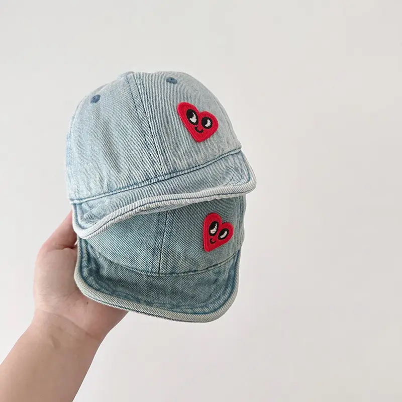 Baby Denim Wash Cap Heart Eyes 2025 Spring — feature 6
