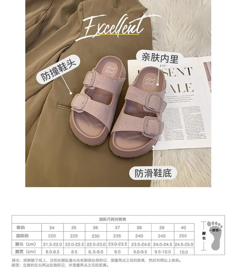 Women's Retro Slippers with Thick Sole 2025 Summer — feature 1