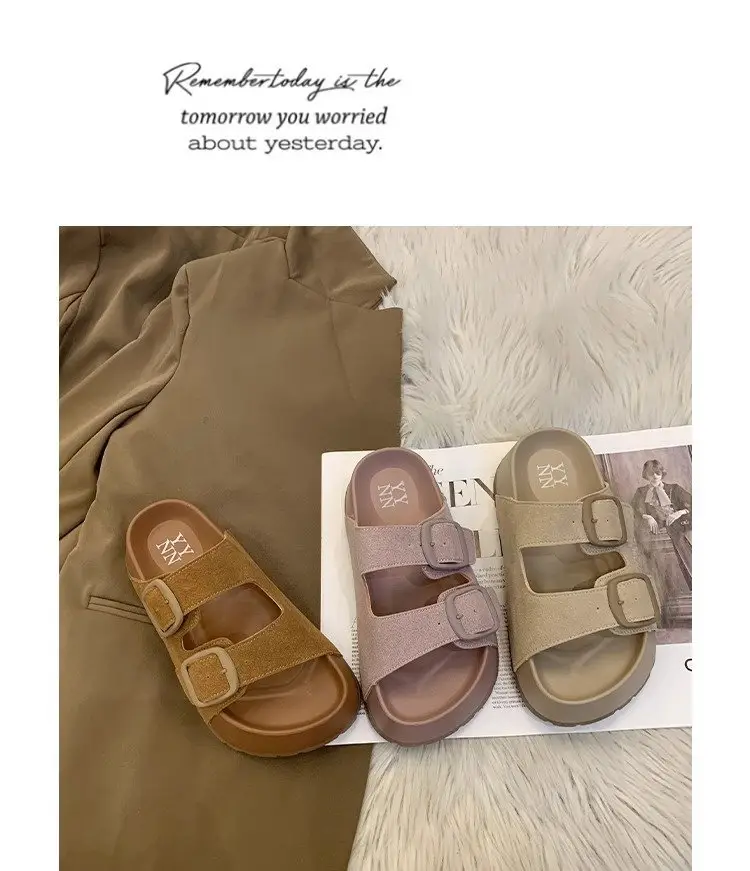 Women's Retro Slippers with Thick Sole 2025 Summer — feature 12