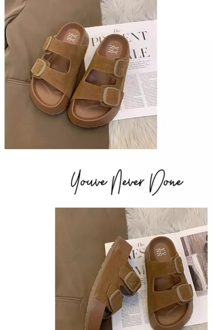 Women's Retro Slippers with Thick Sole 2025 Summer — feature 15