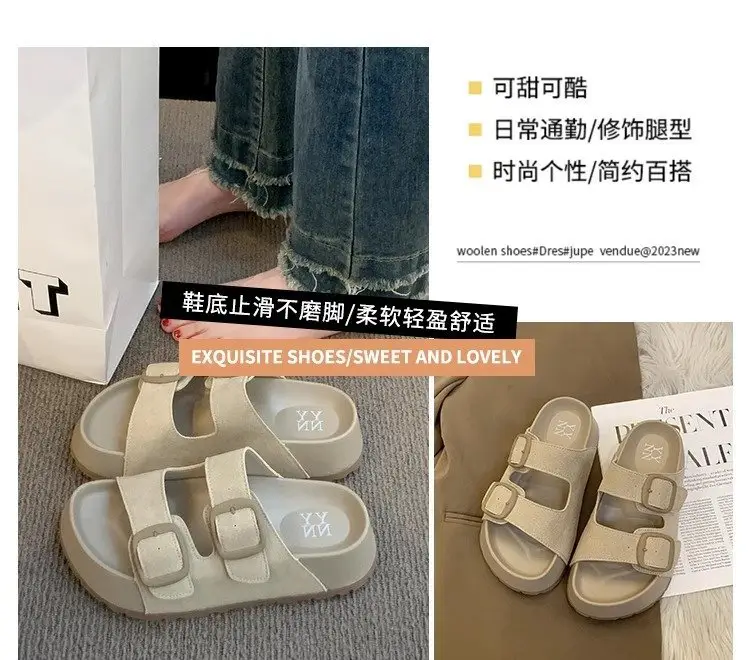 Women's Retro Slippers with Thick Sole 2025 Summer — feature 3
