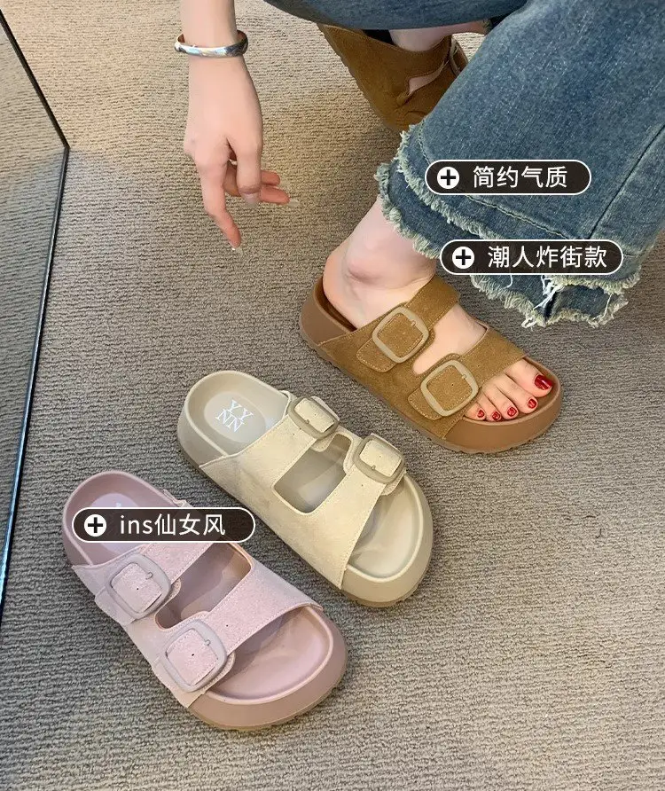 Women's Retro Slippers with Thick Sole 2025 Summer — feature 4