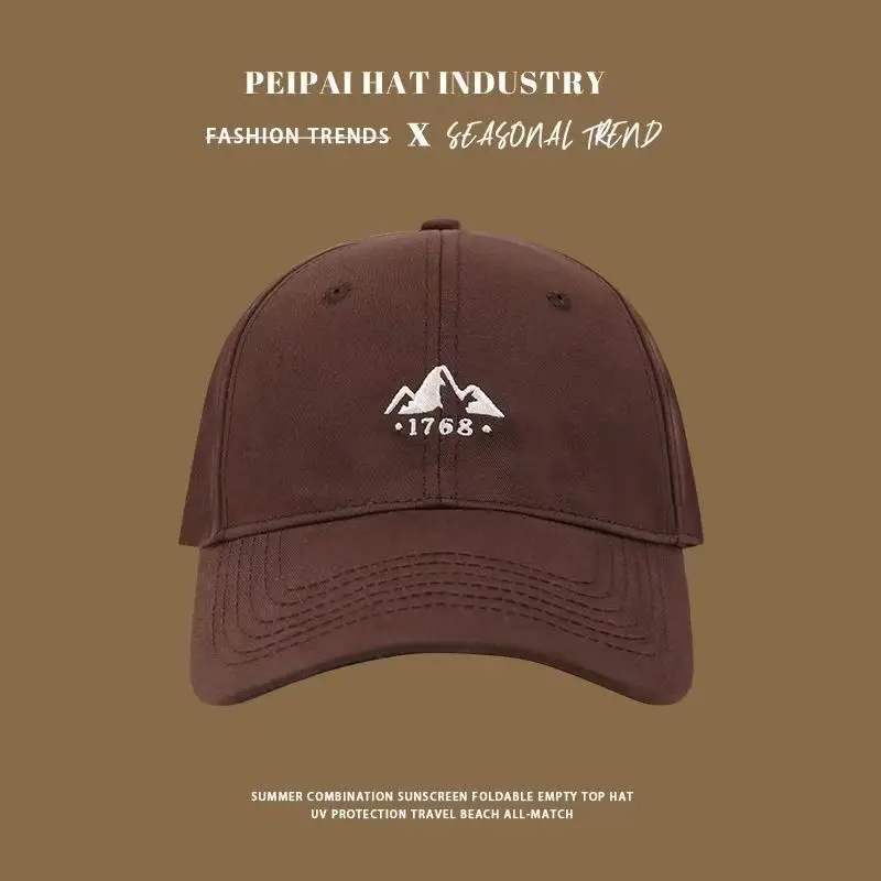 Brown Embroidered Baseball Cap for Kids & Travel