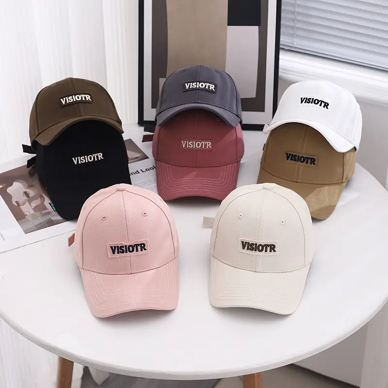 Women Pink Visitor Baseball Cap with Embroidered Logo - Image 9