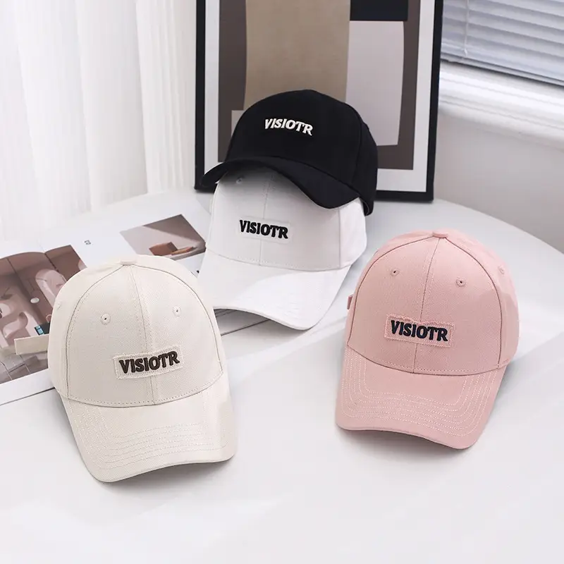 Women Pink Visitor Baseball Cap with Embroidered Logo - Image 11