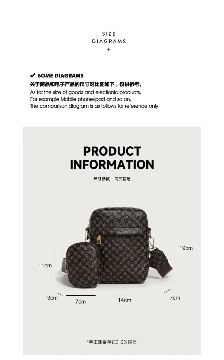 Women's 2-Piece Mobile Phone Shoulder Bag Set — feature 5