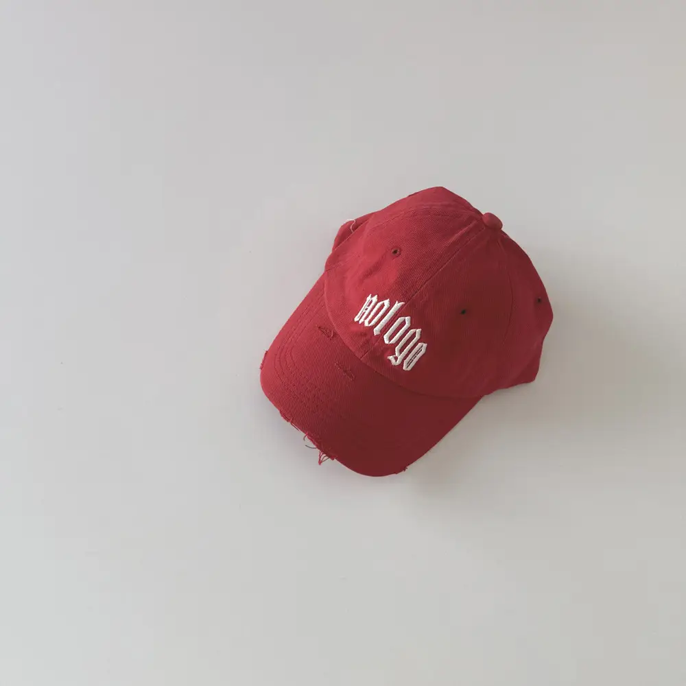 Kids Beige Baseball Cap with Vintage Embroidery - Image 4