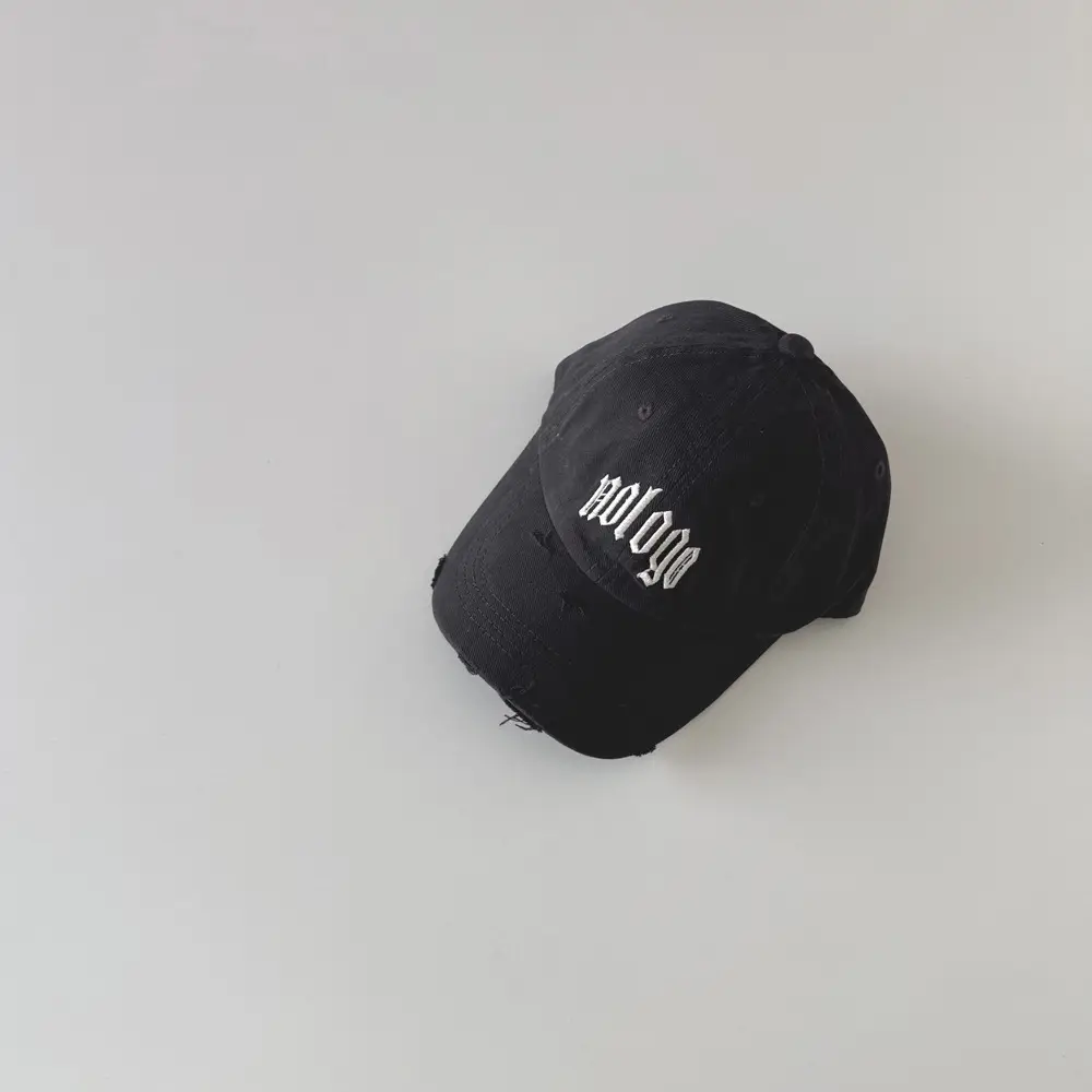 Kids Beige Baseball Cap with Vintage Embroidery - Image 5