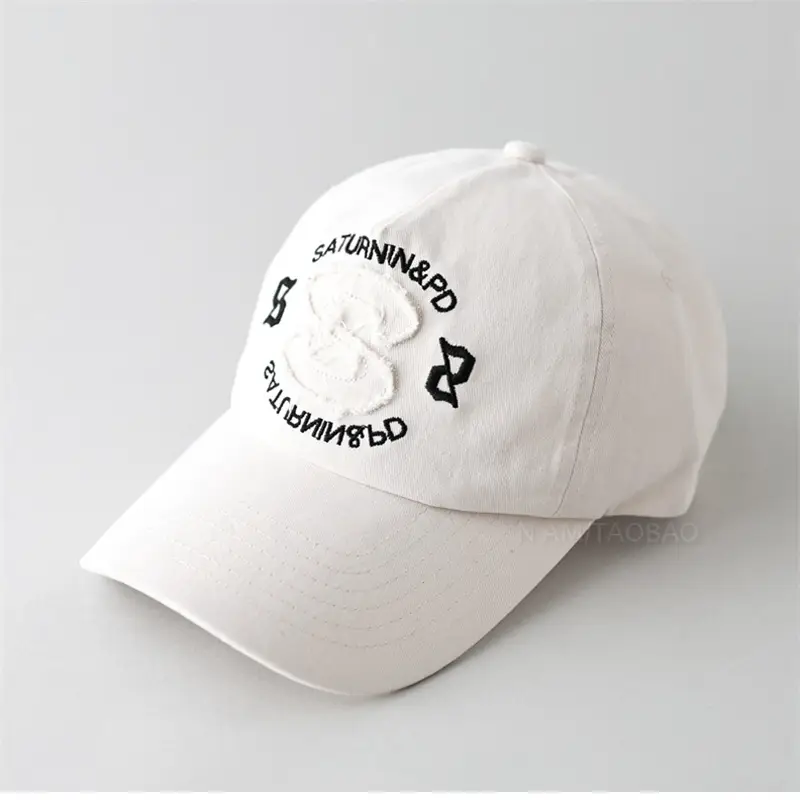 Korean Style Baseball Cap Black Large Letter Embroidered - Image 3