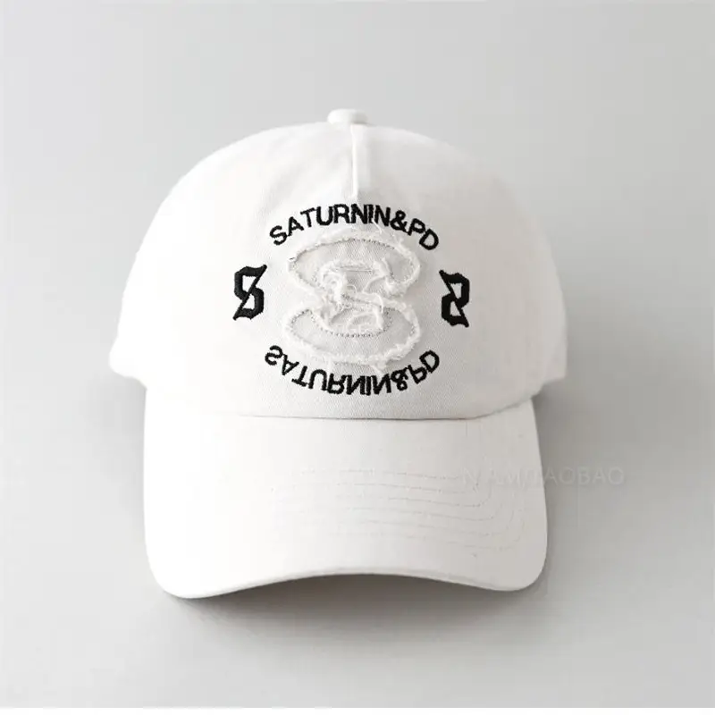 Korean Style Baseball Cap Black Large Letter Embroidered - Image 4