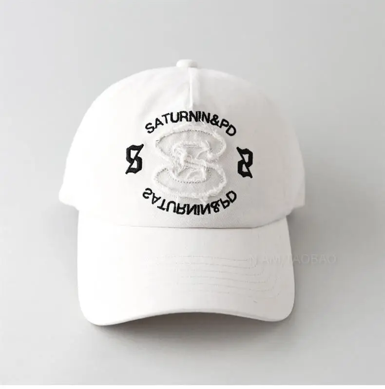 Korean Style Baseball Cap Black Large Letter Embroidered — feature 2