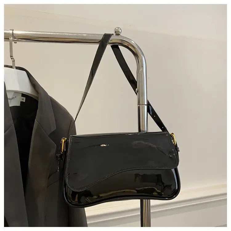 White Patent Leather Shoulder Bag for Women 2025 — feature 25