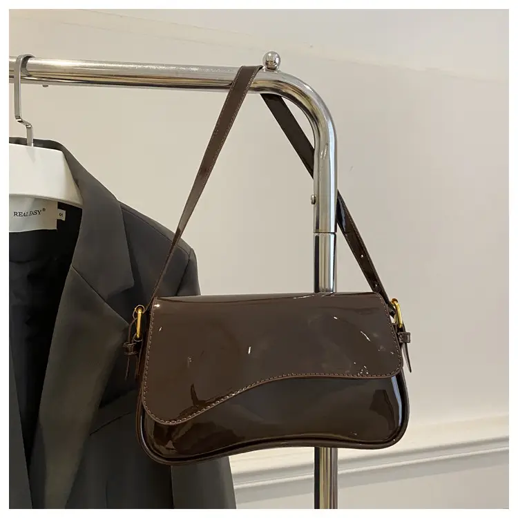 White Patent Leather Shoulder Bag for Women 2025 — feature 28