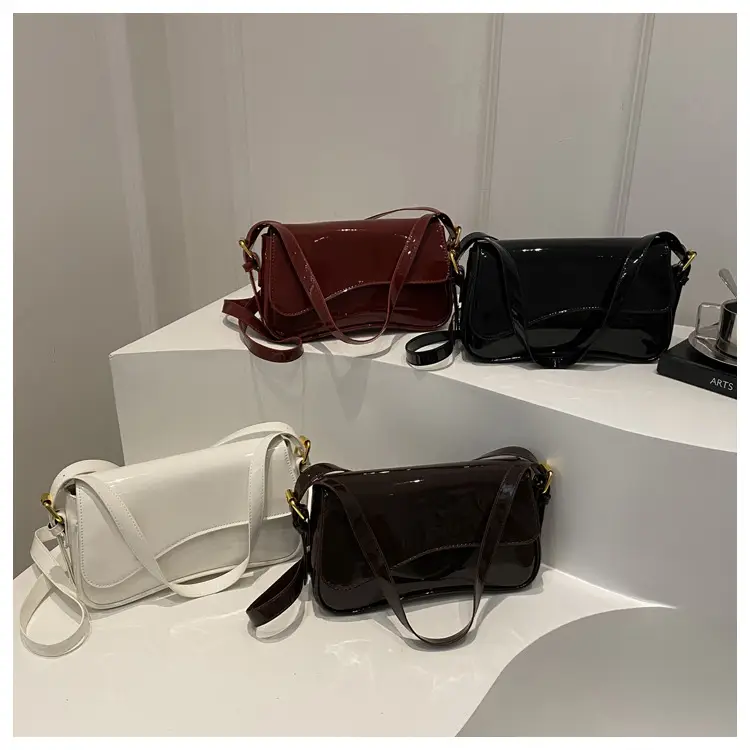 White Patent Leather Shoulder Bag for Women 2025 — feature 29